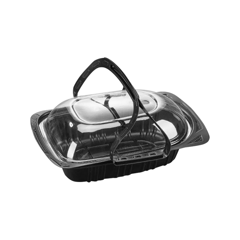 ظرف مرغ سوخاری دستی پلاستیکی یکبار مصرف