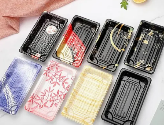 جعبه سینی سوشی پلاستیکی یکبار مصرف 